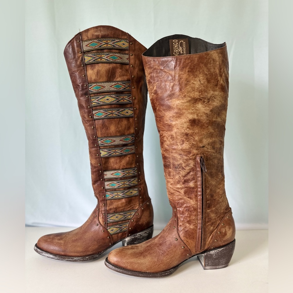 Old Gringo Brown Leather Elina Ganado Boots | W's Size 8